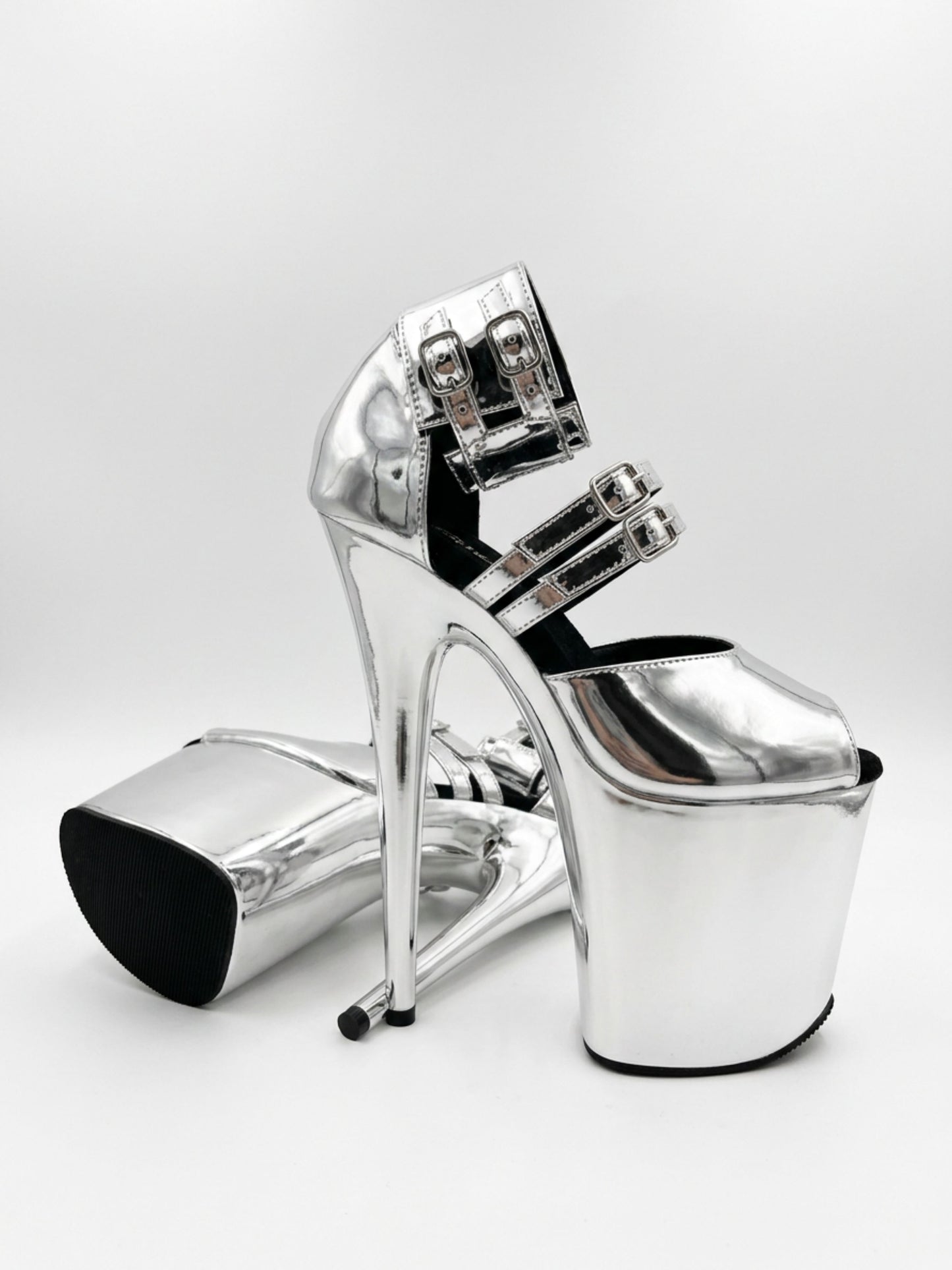Chrome Pole Heels für Exotic Pole, Heels Class und Performance