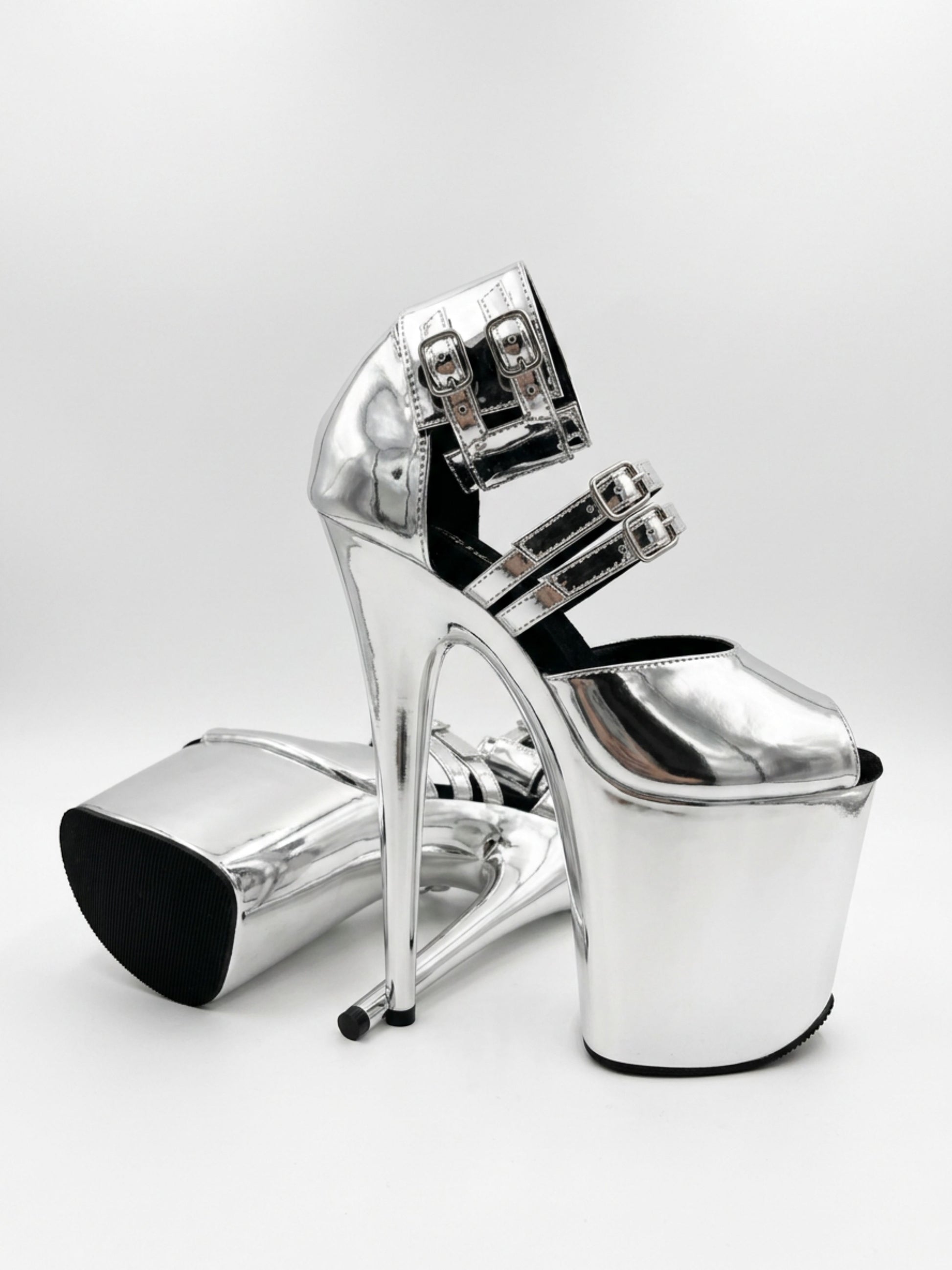 Chrome Pole Heels für Exotic Pole, Heels Class und Performance